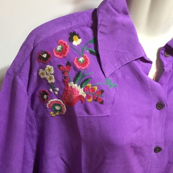 OSO Casuals Flowered Top - NWT 1X - Picture 3 of 8